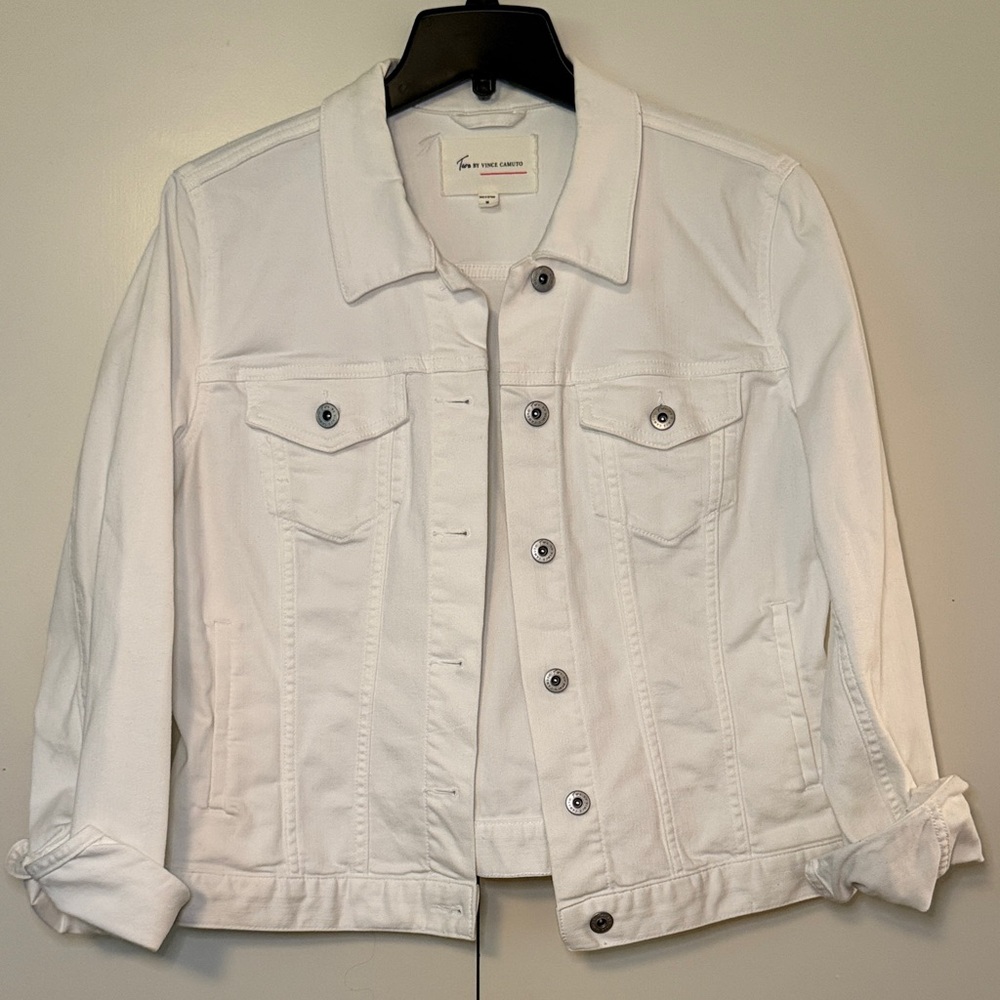Two by Vince Camuto White Jean Jacket
